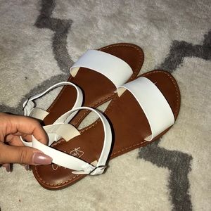 White sandals